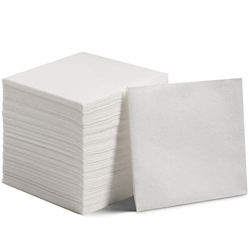 2ply, 150 Count PLAIN White beverage/cocktail napkins for wedding/party/event 